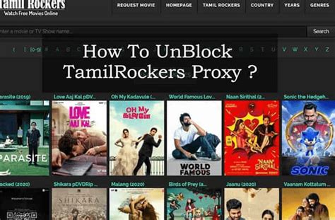 tamilrockers proxy website|Top 10 TamilRockers Proxy Sites 